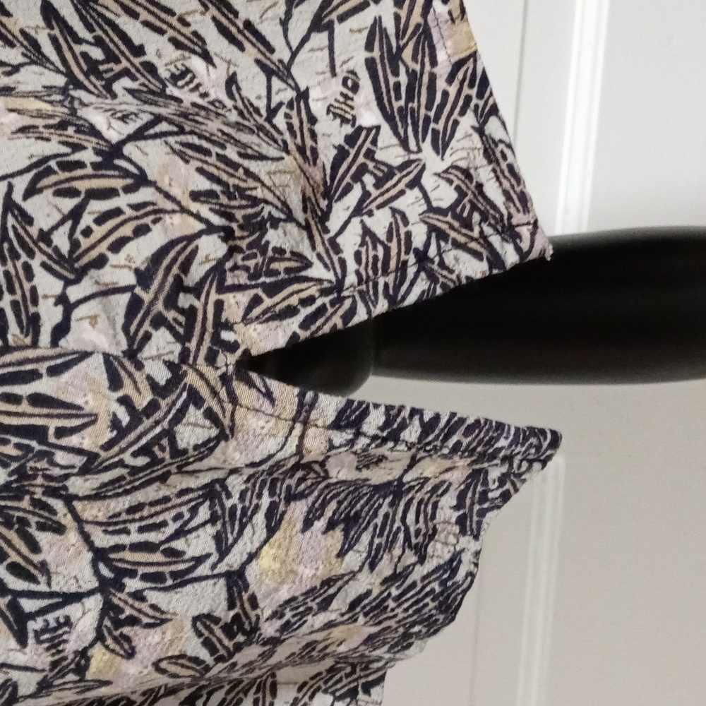 🖤VTG Flax by Jeanne Engelhart🖤 - Black/Tan Floral Print Sleeveless Dress - Picture 10 of 14